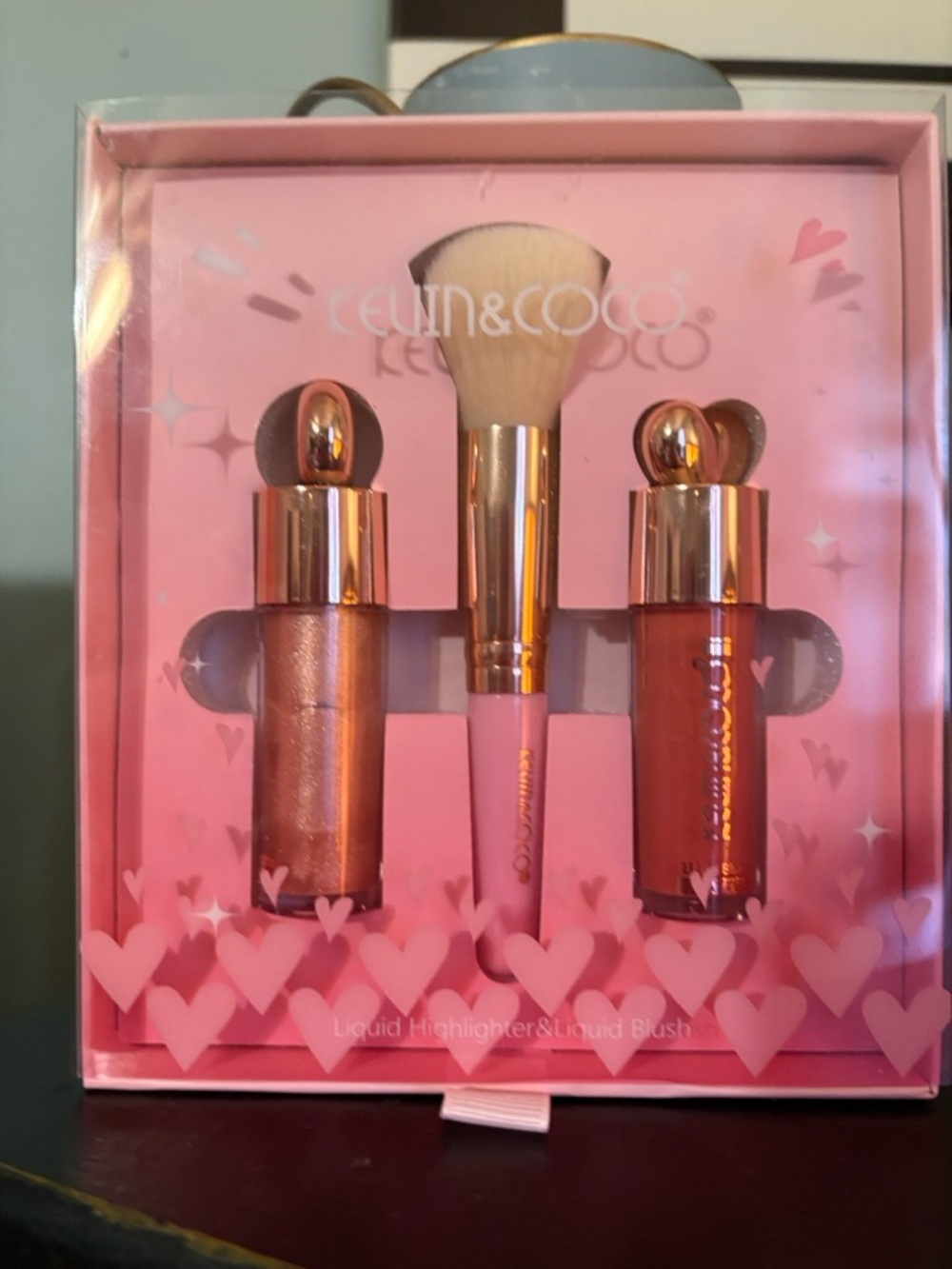 Pink Liquid Highlighter & Blush Set